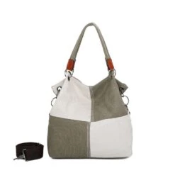 Sac Cabas En Toile Avec Motif Color Block Carré Sur L'avant -Accessoires De Mode pdtimg 4964224hd