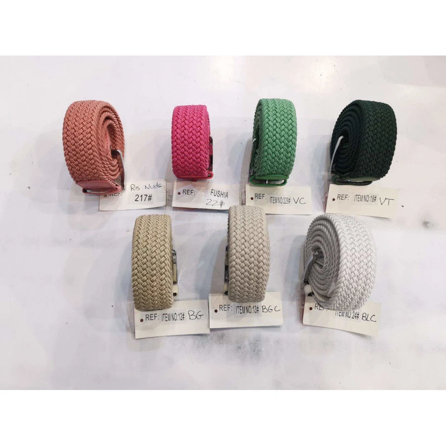 Lot De 6 Ceintures Tressée élastique De Couleur Unie 4 Lot De 6 Ceintures Tressée élastique De Couleur Unie – Image 2