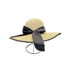 Chapeau Rond Avec Bord Large En Papier Avec Ruban à Nœud -Accessoires De Mode pdtimg 4969211hd