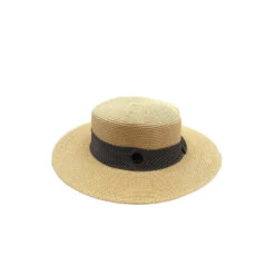 Chapeau Canotier à Bords Plats Avec Un Ruban Décoratif -Accessoires De Mode pdtimg 4969247hd