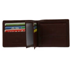 Portefeuille En Cuir Véritable à Deux Volets Marron Avec Protection Anti Fraude -Accessoires De Mode pdtimg 4979389hd