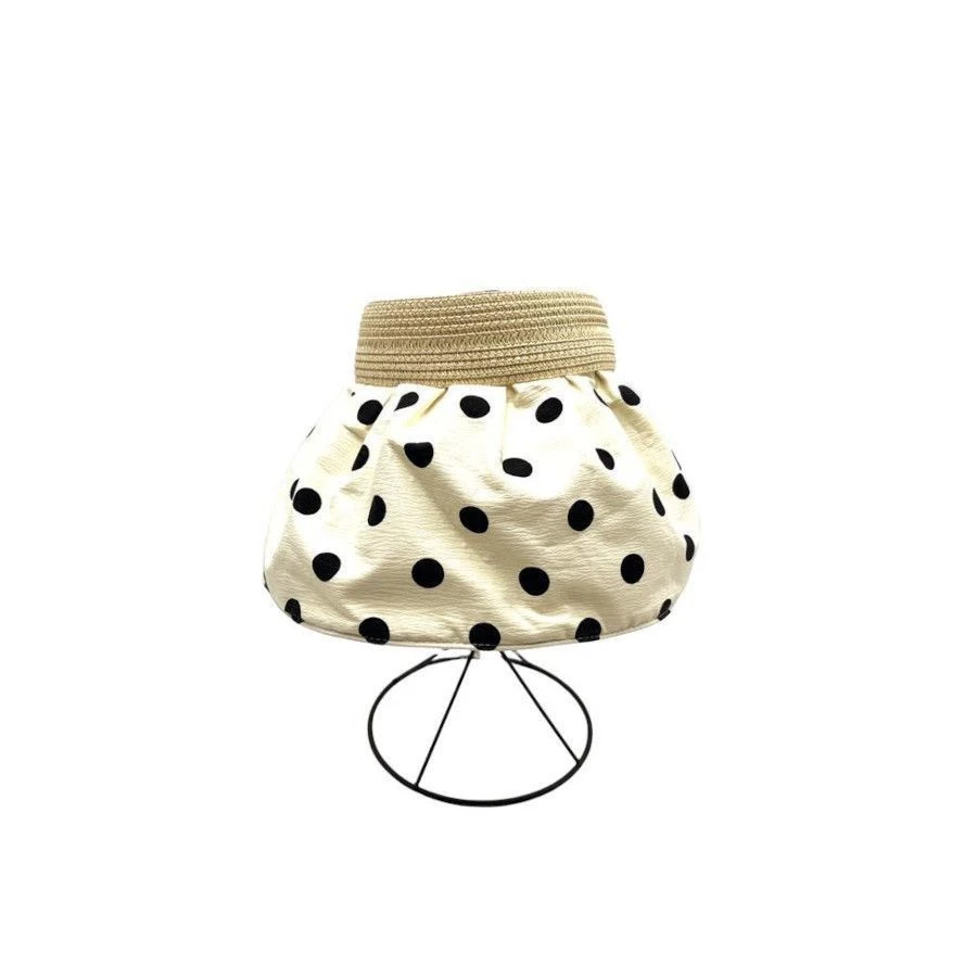 Visière Solaire En Tissu à Pois Avec Une Couronne En Papier 8 Visière Solaire En Tissu à Pois Avec Une Couronne En Papier – Image 6