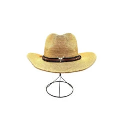 Chapeau Cowboy Finement Tissé En Papier Avec Bande -Accessoires De Mode pdtimg 4980630hd