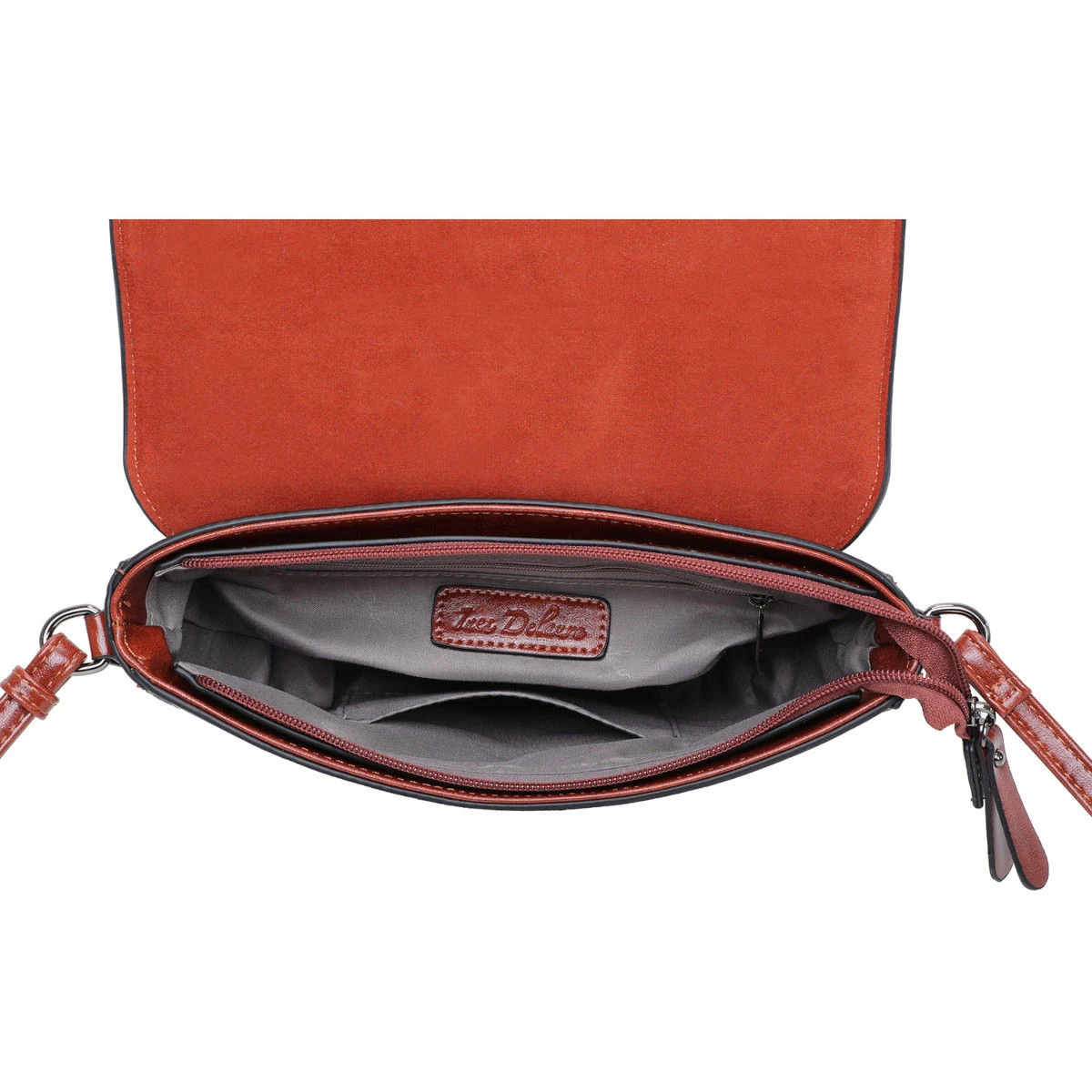 Sac Porté Croisé Bimatière Avec Rabat Aimanté Et Un Zip 8 Sac Porté Croisé Bimatière Avec Rabat Aimanté Et Un Zip – Image 6