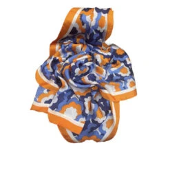 Foulard Carré En Polyester à Effet Soie Avec Motif Fleuri Coloris MIX -Accessoires De Mode pdtimg 4985615hd