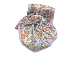 Foulard Carré En Polyester à Effet Soie Avec Motif Fleuri MIX -Accessoires De Mode pdtimg 4987355hd