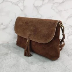 Sac Pochette Besace à Rabat En Croûte De Cuir Daim -Accessoires De Mode pdtimg 4994533hd