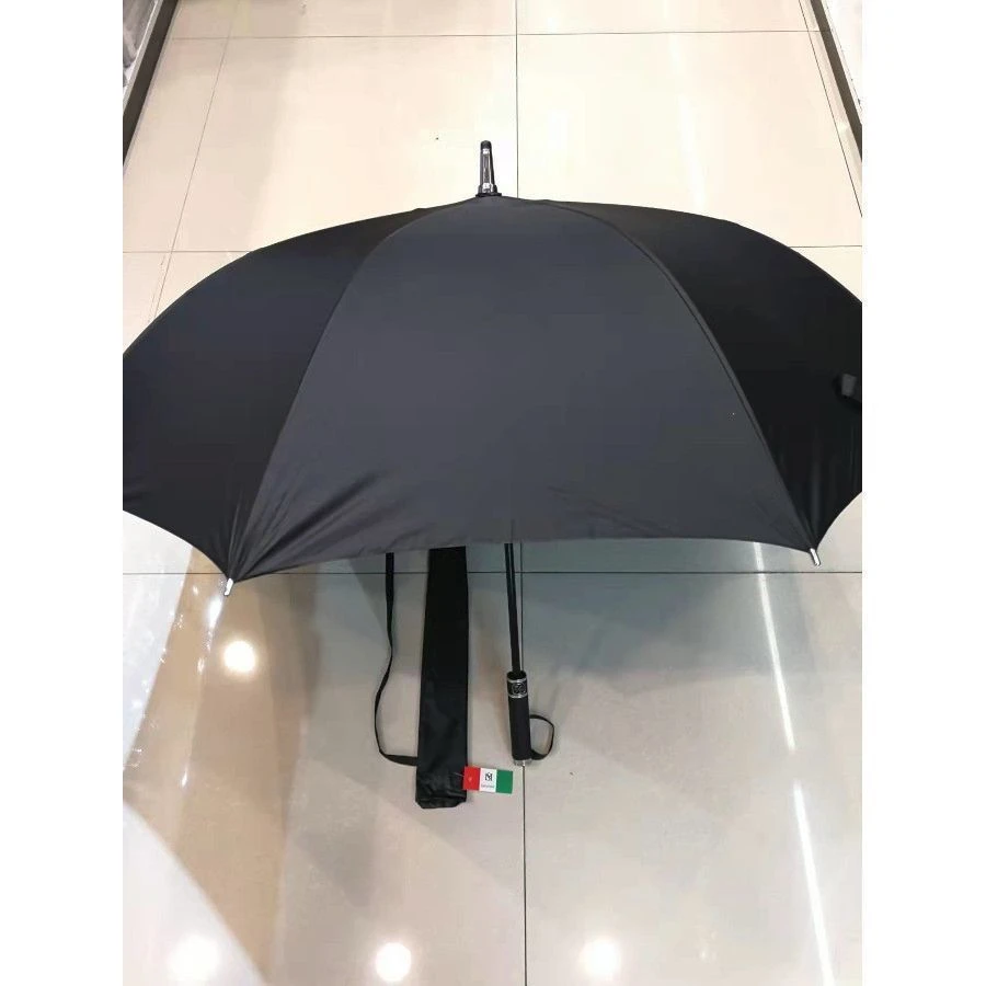 Grand Parapluie Canne Noir Chic Avec Ouverture Automatique 4 Grand Parapluie Canne Noir Chic Avec Ouverture Automatique – Image 2