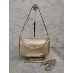 Pochette Zippée Cuir Grainé Avec Poignée En Chaîne Dorée 32 Pochette Zippée Cuir Grainé Avec Poignée En Chaîne Dorée -Accessoires De Mode pdtimg 4999288hd