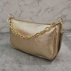 Pochette Zippée Cuir Grainé Avec Poignée En Chaîne Dorée 33 Pochette Zippée Cuir Grainé Avec Poignée En Chaîne Dorée -Accessoires De Mode pdtimg 4999290hd