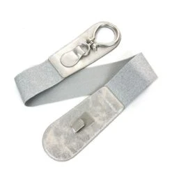 Ceinture Matériau élastiqué Avec Boucle Centrale Argent -Accessoires De Mode pdtimg 4999835hd