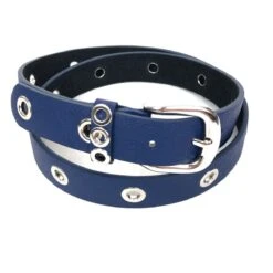 Ceinture Cuir Et Synthétique Rehaussée D'œillets Argentés -Accessoires De Mode pdtimg 4999872hd