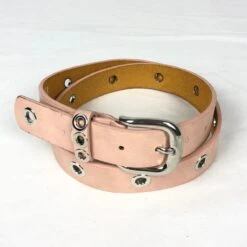 Ceinture Cuir Et Synthétique Rehaussée D'œillets Argentés -Accessoires De Mode pdtimg 4999881hd