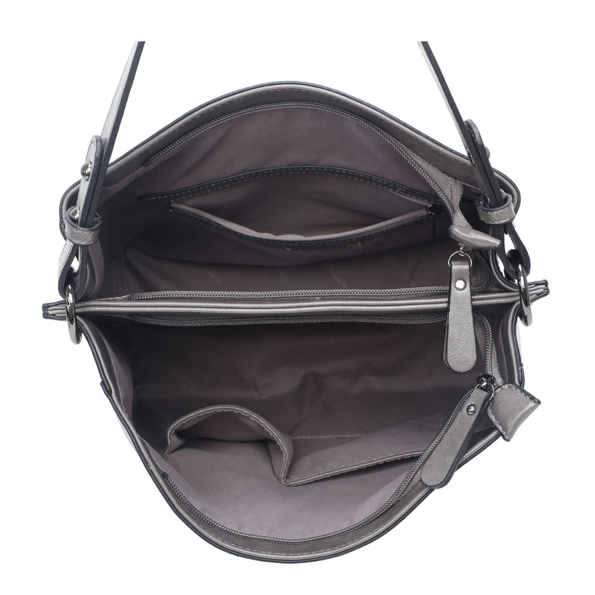 Sac Cabas Porté épaule Avec 2 Compartiments Séparés Zippés 12 Sac Cabas Porté épaule Avec 2 Compartiments Séparés Zippés – Image 10