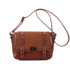 Sac Porté En Bandoulière Bimatière Et Rabat à Fermoir -Accessoires De Mode pdtimg 5001206hd