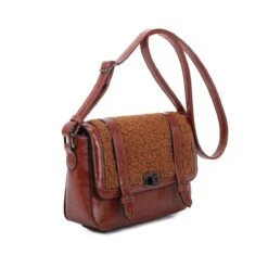 Sac Porté En Bandoulière Bimatière Et Rabat à Fermoir -Accessoires De Mode pdtimg 5001207hd