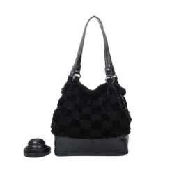 Sac Porté épaule Bimatière Zippé Avec Deux Poignées -Accessoires De Mode pdtimg 5001264hd
