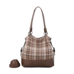 Sac Porté épaule Bimatière Zippé Avec Deux Poignées -Accessoires De Mode pdtimg 5001268hd