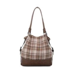 Sac Porté épaule Bimatière Zippé Avec Deux Poignées -Accessoires De Mode pdtimg 5001270hd