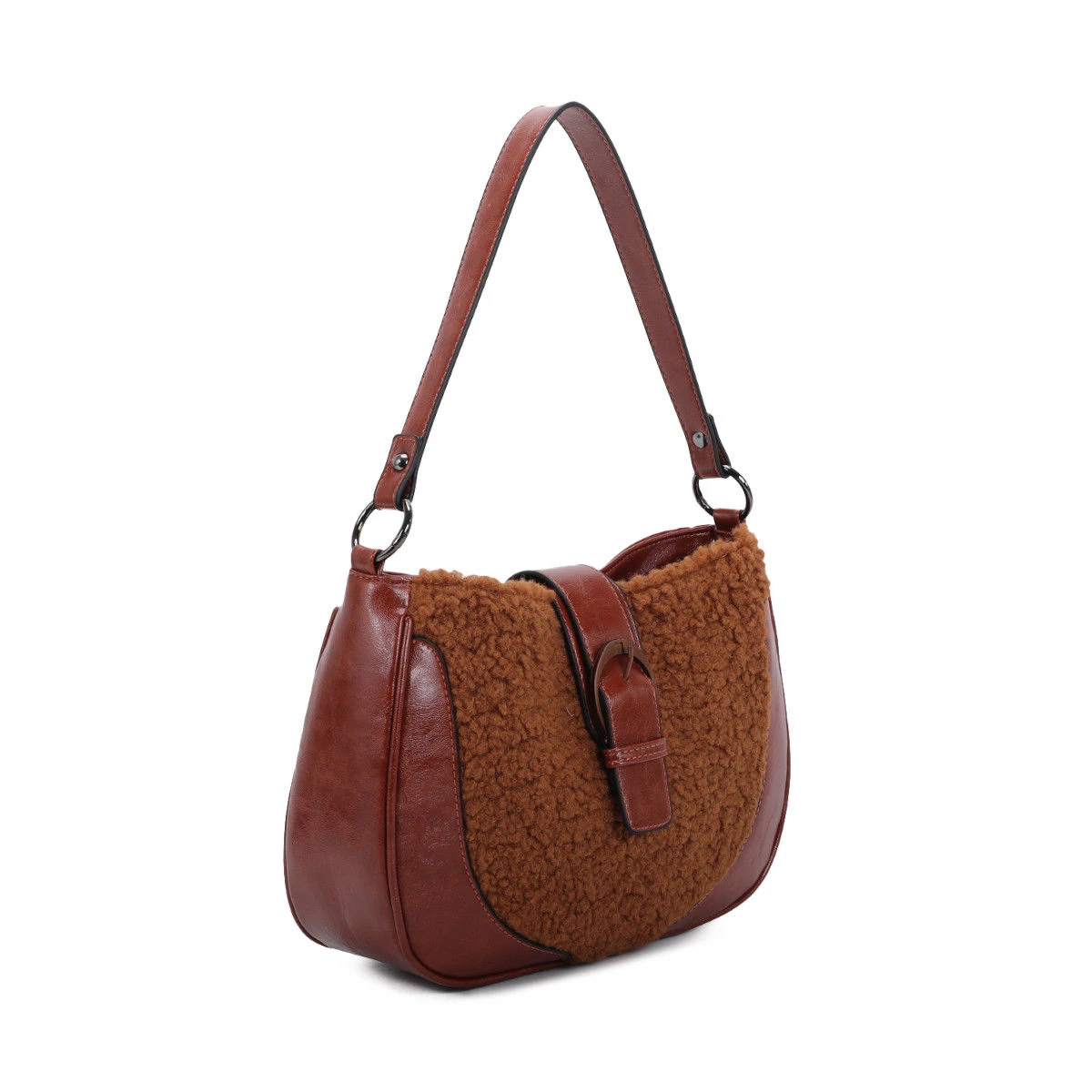 Sac à Main Bimatière Zippé Et Patte à Bouton Magnétique 6 Sac à Main Bimatière Zippé Et Patte à Bouton Magnétique – Image 4