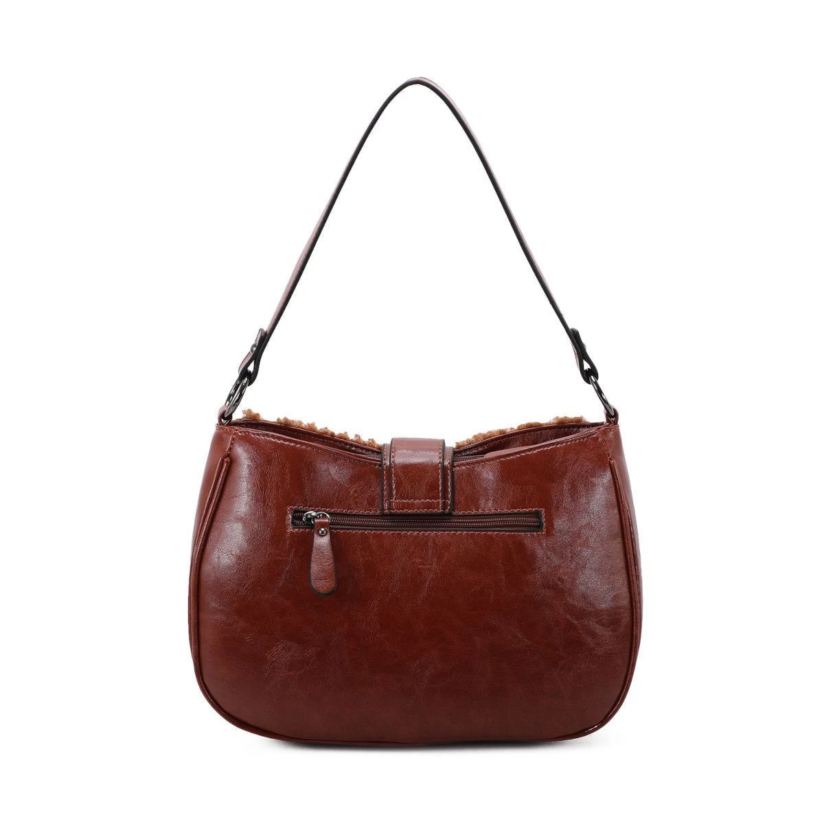 Sac à Main Bimatière Zippé Et Patte à Bouton Magnétique 7 Sac à Main Bimatière Zippé Et Patte à Bouton Magnétique – Image 5