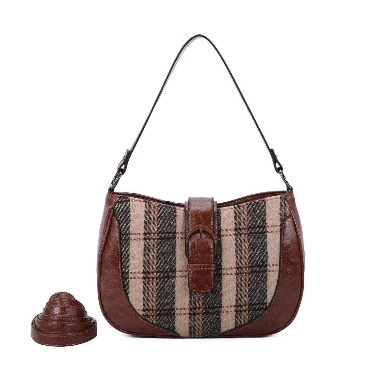 Sac à Main Bimatière Zippé Et Patte à Bouton Magnétique 9 Sac à Main Bimatière Zippé Et Patte à Bouton Magnétique – Image 7