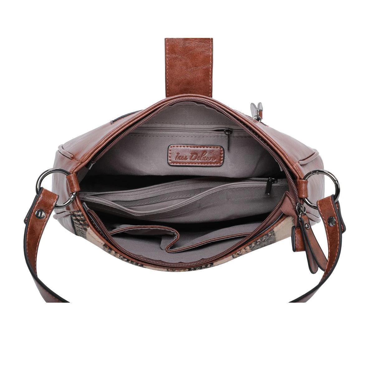 Sac à Main Bimatière Zippé Et Patte à Bouton Magnétique 12 Sac à Main Bimatière Zippé Et Patte à Bouton Magnétique – Image 10