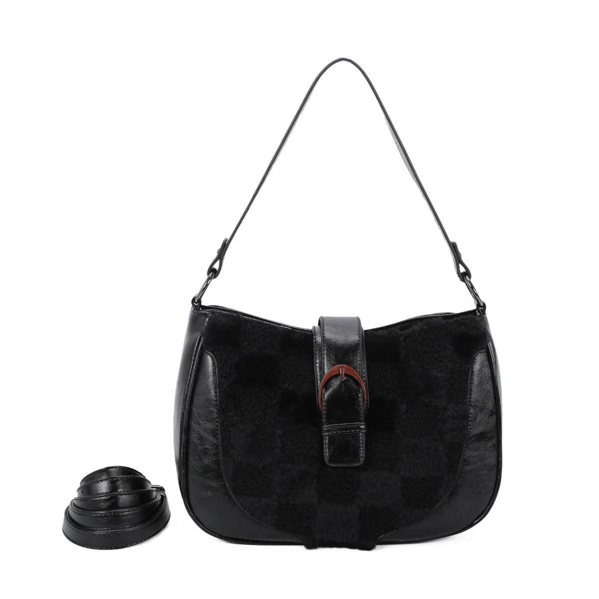 Sac à Main Bimatière Zippé Et Patte à Bouton Magnétique 13 Sac à Main Bimatière Zippé Et Patte à Bouton Magnétique – Image 11