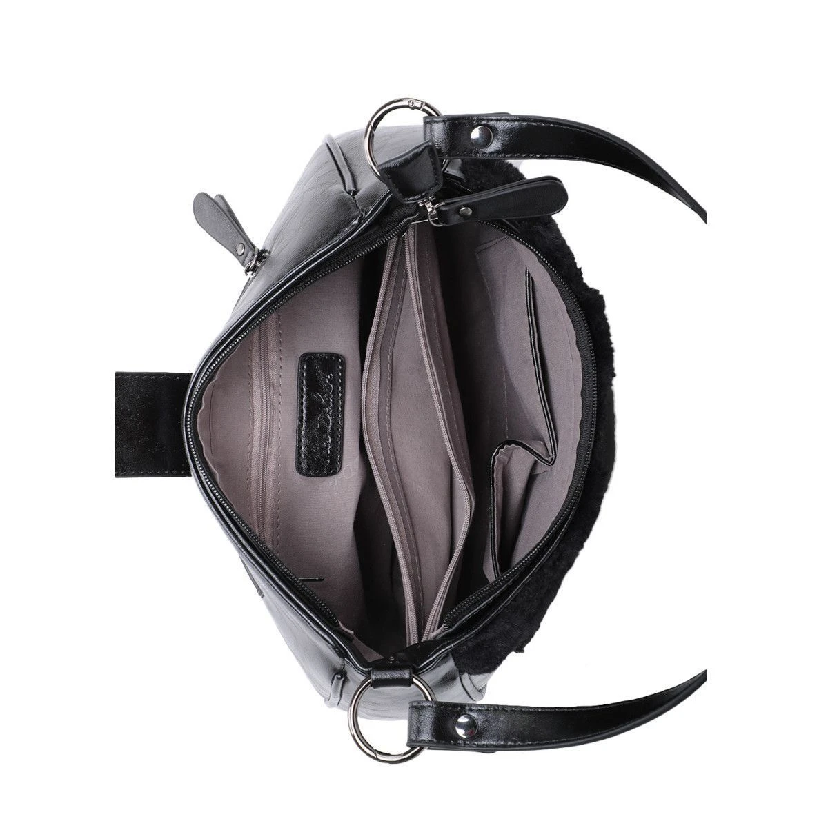 Sac à Main Bimatière Zippé Et Patte à Bouton Magnétique 16 Sac à Main Bimatière Zippé Et Patte à Bouton Magnétique – Image 14