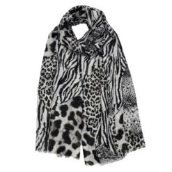 Écharpe Légère Rehaussée Imprimé En Peau D'animal Coloris MIX -Accessoires De Mode pdtimg 5001479hd