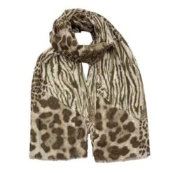 Écharpe Légère Rehaussée Imprimé En Peau D'animal Coloris MIX -Accessoires De Mode pdtimg 5001480hd
