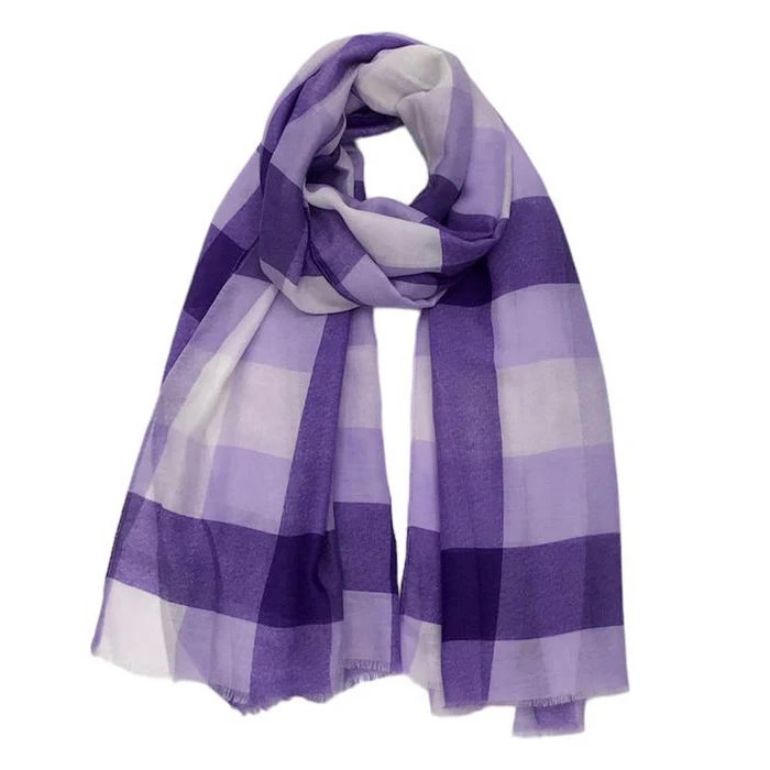 Écharpe Rectangulaire Paré De Motif Carreaux Classique Coloris MIX 9 Écharpe Rectangulaire Paré De Motif Carreaux Classique Coloris MIX – Image 7