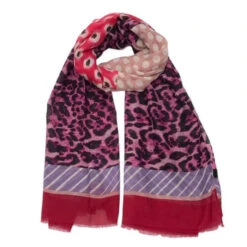 Écharpe à Imprimé Animal En Léopard Avec Des Pois Coloris MIX -Accessoires De Mode pdtimg 5001516hd