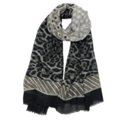 Écharpe à Imprimé Animal En Léopard Avec Des Pois Coloris MIX -Accessoires De Mode pdtimg 5001517hd
