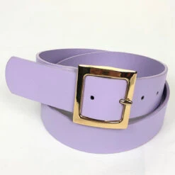 Ceinture Large Unie à Boucle Métallique Carrée Fini Dorée -Accessoires De Mode pdtimg 5002963hd