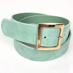 Ceinture Large Unie à Boucle Métallique Carrée Fini Dorée -Accessoires De Mode pdtimg 5002966hd