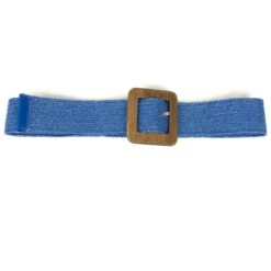 Ceinture En Paille Tressée Et Une Boucle Carrée En Bois -Accessoires De Mode pdtimg 5002982hd