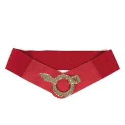 Ceinture élastique Avec Simili à Fermoir Anneau Argenté -Accessoires De Mode pdtimg 5003009hd