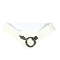 Ceinture De Hanche élastique Large à Fermoir Anneau Argent -Accessoires De Mode pdtimg 5003023hd