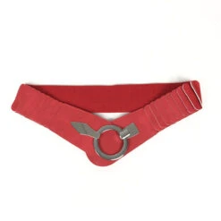 Ceinture De Hanche élastique Large à Fermoir Anneau Argent -Accessoires De Mode pdtimg 5003035hd