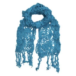 Foulard Crochetée à La Main En Fil D'acrylique Et Franges Coloris MIX -Accessoires De Mode pdtimg 5003337hd