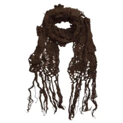 Foulard Crochetée à La Main En Fil D'acrylique Et Franges Coloris MIX -Accessoires De Mode pdtimg 5003338hd