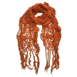 Foulard Crochetée à La Main En Fil D'acrylique Et Franges Coloris MIX -Accessoires De Mode pdtimg 5003340hd