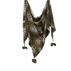Écharpe Triangle à Imprimé Léopard Avec 3 Pompons Coloris MIX 11 Écharpe Triangle à Imprimé Léopard Avec 3 Pompons Coloris MIX -Accessoires De Mode pdtimg 5003363hd