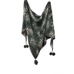 Écharpe Triangle à Imprimé Léopard Avec 3 Pompons Coloris MIX 10 Écharpe Triangle à Imprimé Léopard Avec 3 Pompons Coloris MIX -Accessoires De Mode pdtimg 5003365hd