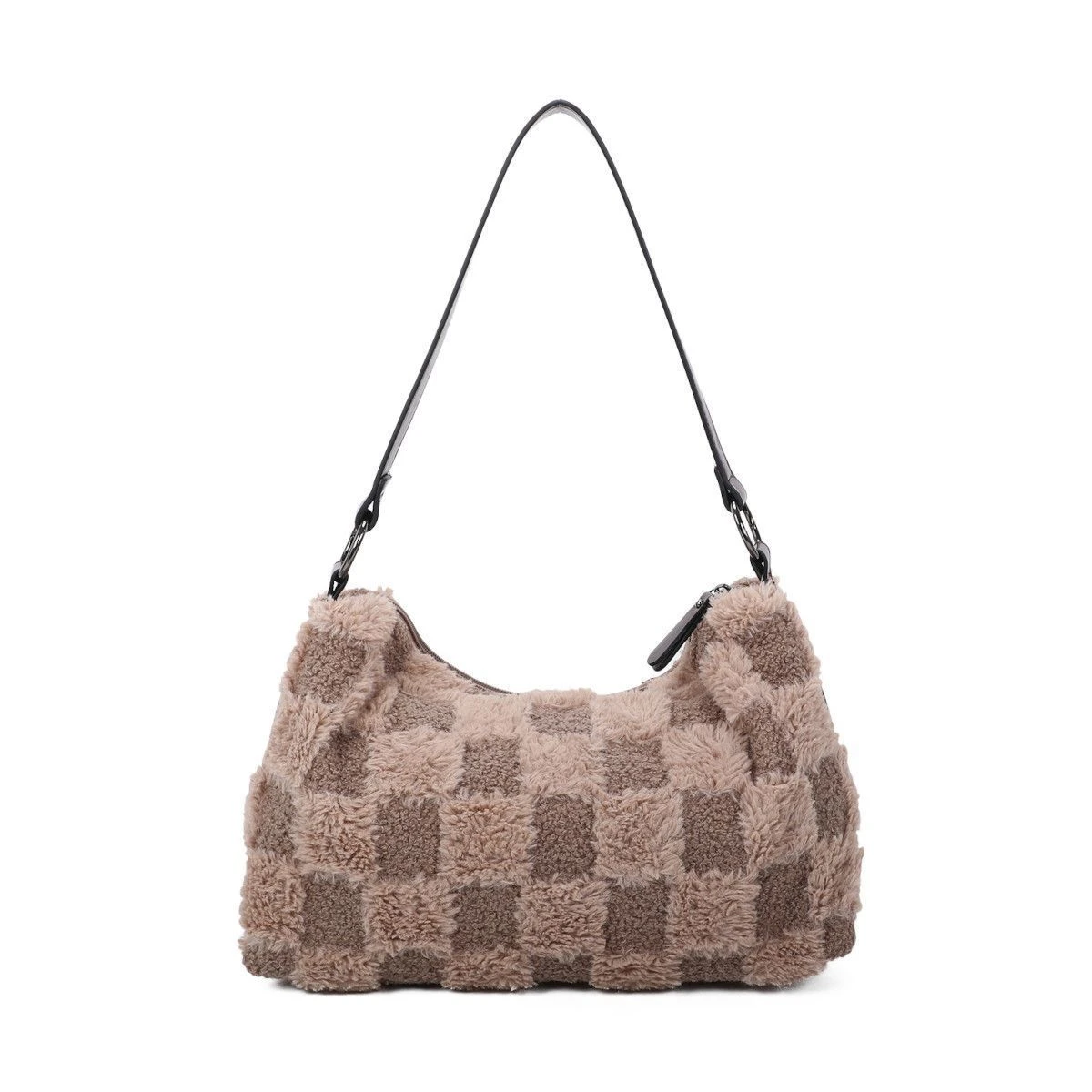 Sac à Main Fausse Fourrure Orné De Motifs Avec Carreaux 18 Sac à Main Fausse Fourrure Orné De Motifs Avec Carreaux – Image 16