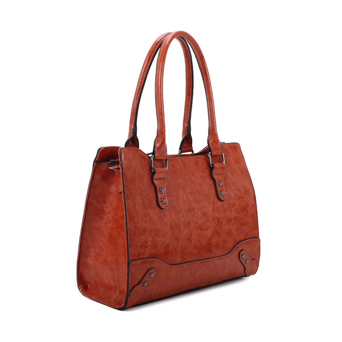 Sac Cabas Zippé En Simili Cuir Avec Deux Poignées 9 Sac Cabas Zippé En Simili Cuir Avec Deux Poignées – Image 8