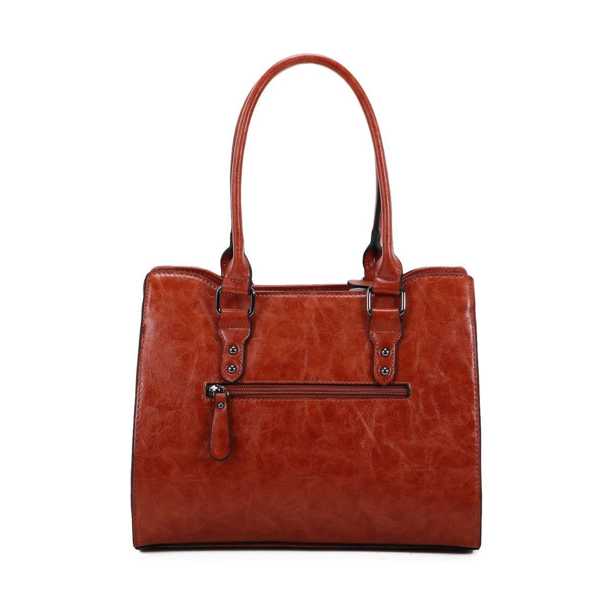 Sac Cabas Zippé En Simili Cuir Avec Deux Poignées 10 Sac Cabas Zippé En Simili Cuir Avec Deux Poignées – Image 9