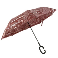 Parapluie Inversé 8 Baleines Avec Un Motif Journal Imprimé -Accessoires De Mode pdtimg 5005788hd