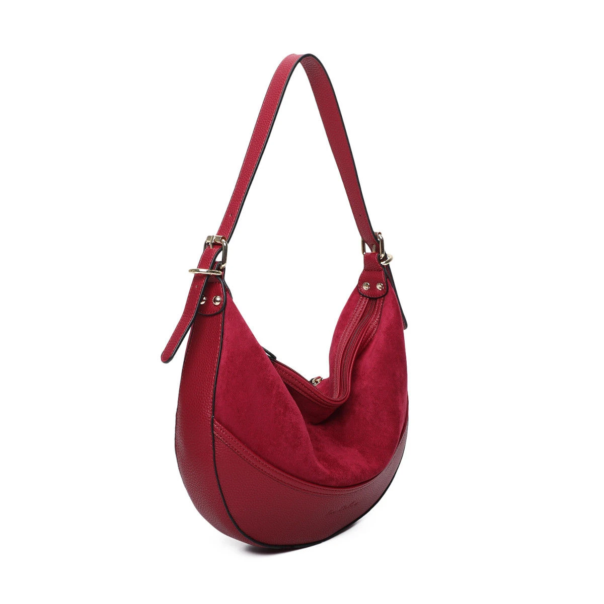 Sac Porté épaule Bimatière En Simili Cuir Grainé Et Suède 21 Sac Porté épaule Bimatière En Simili Cuir Grainé Et Suède – Image 19